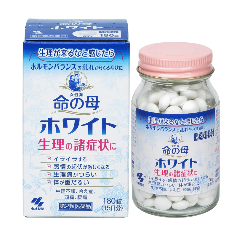 Inochi no Haha White 180 tablets Japanese herbal medicine for menstrual relief