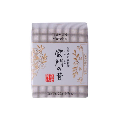 Ippodo Tea Ummon-no-Mukashi ceremonial matcha 20g box from Kyoto Japan