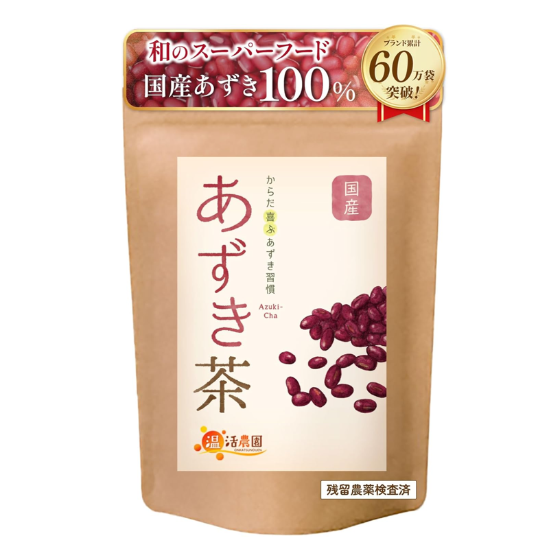Onkatsu Nouen Japanese Adzuki Bean Tea 40 tea bags made from 100 percent domestic adzuki beans