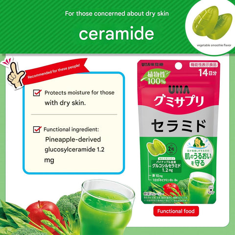 Japanese beauty gummies with glucosyl ceramide