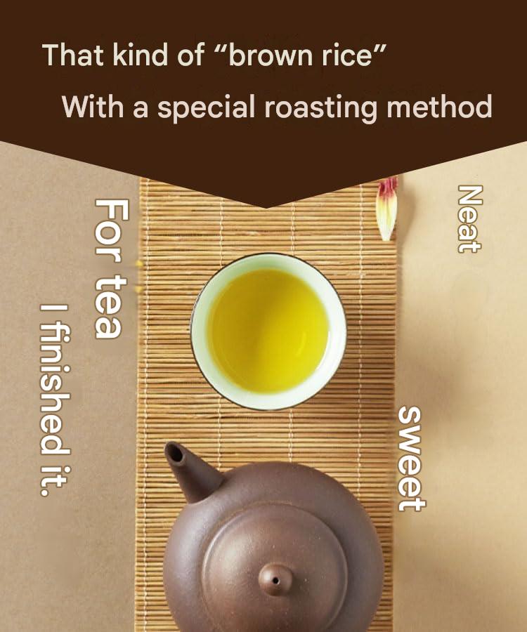 Traditional Japanese Genmaicha tea with roasted brown rice and green tea leaves