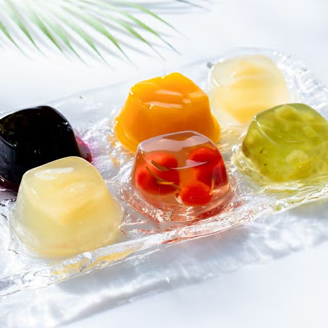 Japanese luxury fruit jelly dessert gift set by Ginza Sembikiya