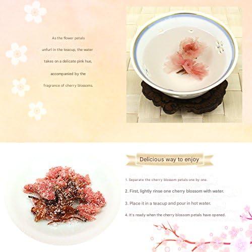 Traditional Japanese sakurayu tea made from salted cherry blossoms