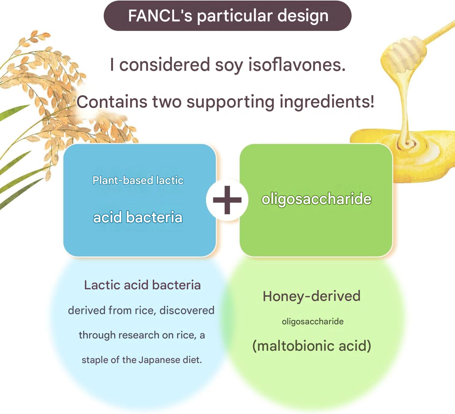 Japanese FANCL soy isoflavone supplement with lactic acid bacteria for women over 40