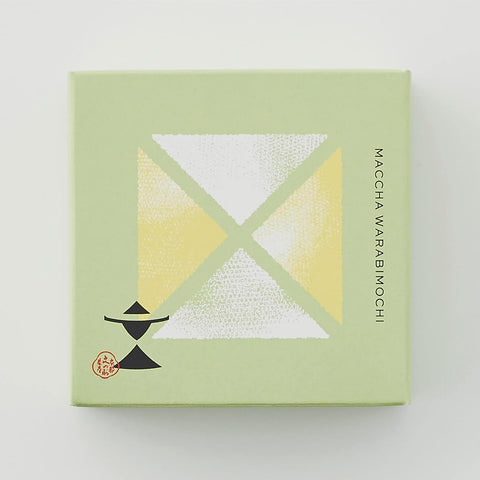 Japanese warabi mochi gift set in original Fuminosuke Chaya packaging