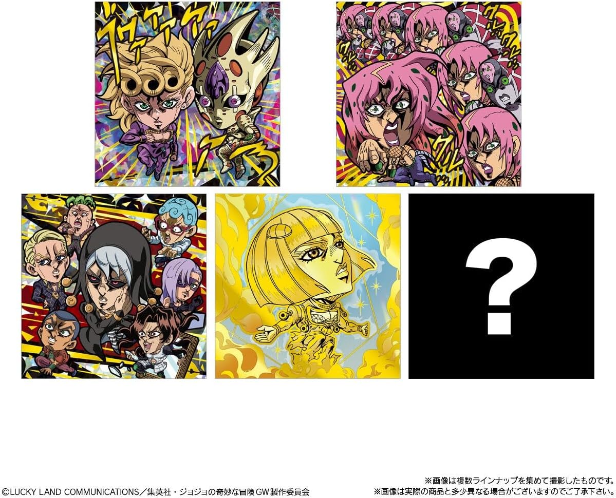 Foil-stamped JJR rare sticker from JoJo Golden Wind Seal Wafer collection