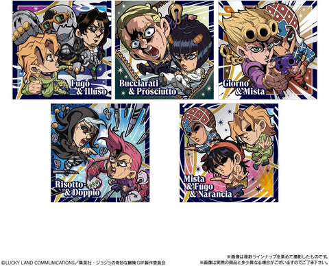 Complete lineup of all 32 collectible JoJo Golden Wind stickers