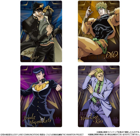 Random JoJo collectible card included in wafer snack pack
