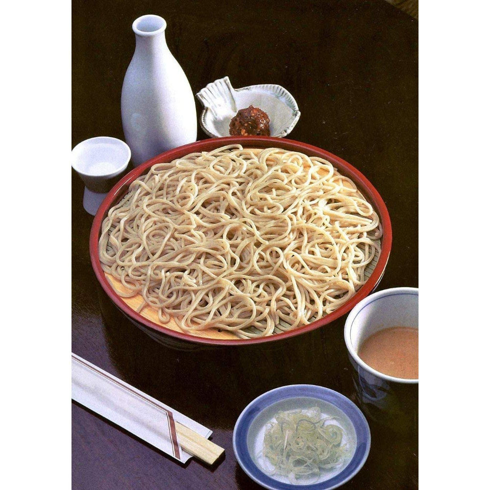 raditional Japanese soba meal featuring Yamamoto Kajino 100% buckwheat soba noodles