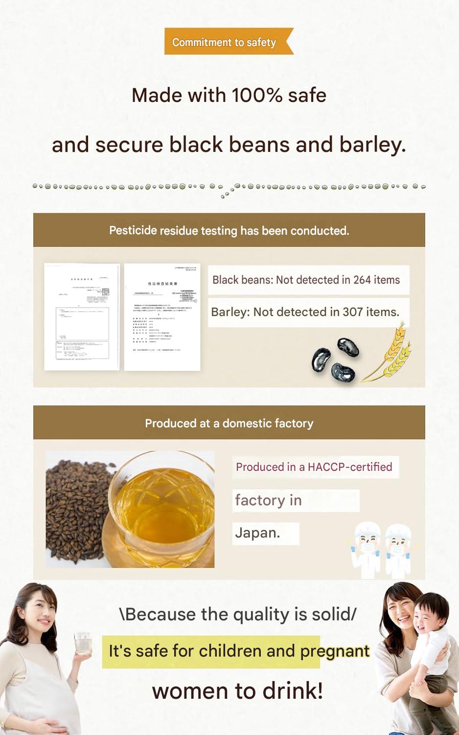kippoya Golden Sesame Barley Tea for hot brew and cold brew with 50 unbleached tetra tea bags