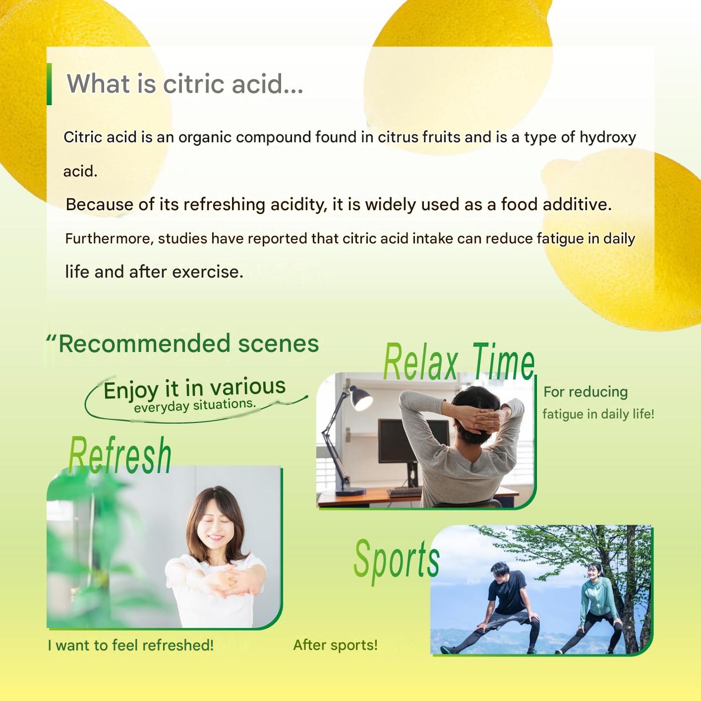 Japanese functional lemon jelly drink with 2700mg citric acid and Vitamin C