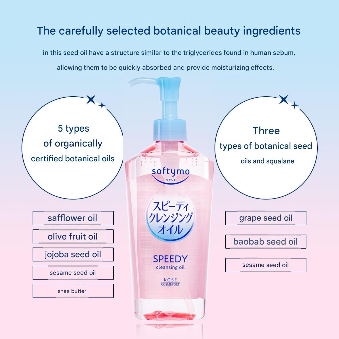  KOSE Softymo cleansing oil removing waterproof makeup demonstration
