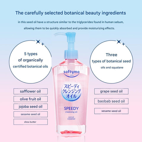  KOSE Softymo cleansing oil removing waterproof makeup demonstration
