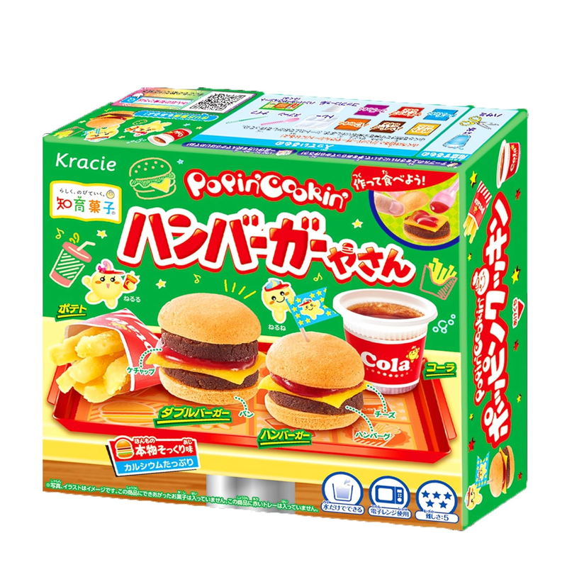 Kracie Popin’ Cookin’ DIY hamburger candy kit from Japan