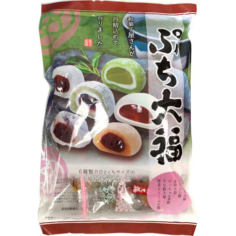 Kurit Petit Daifuku assorted Japanese mochi sweets 172g pack with 6 flavors