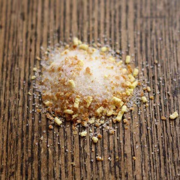 Japanese yuzu salt sprinkled on tempura and vegetables