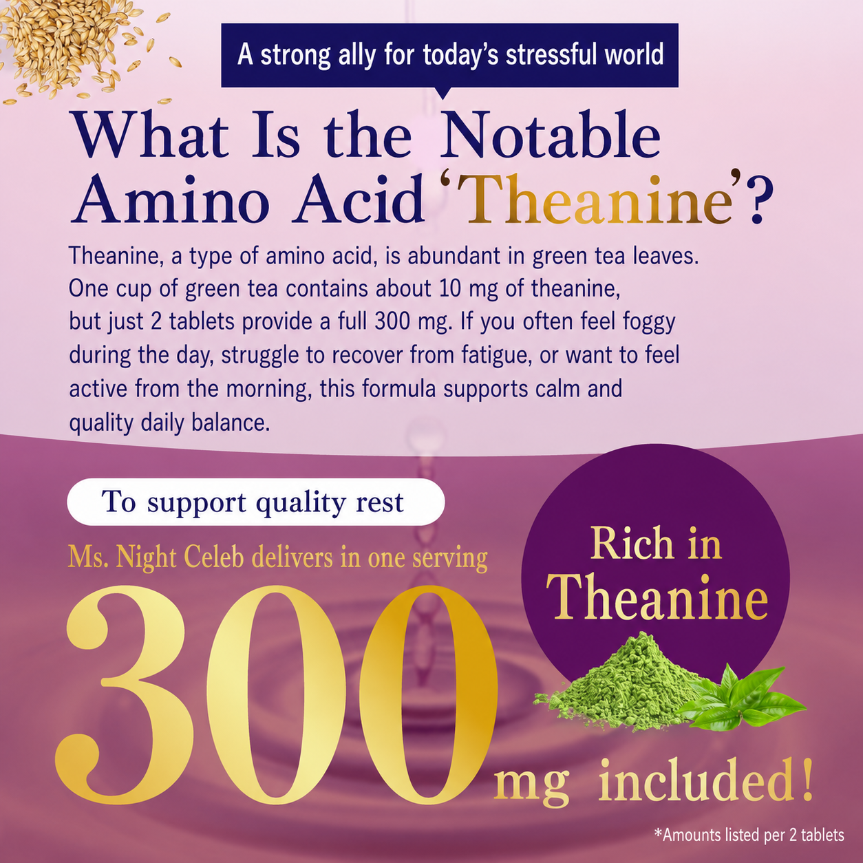 Made in Japan L-Theanine relaxation support supplement with GABA