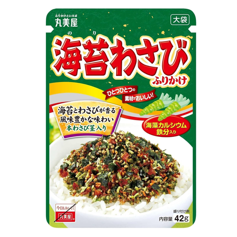 Marumiya Nori Wasabi Furikake 42g Japanese seaweed and wasabi rice seasoning