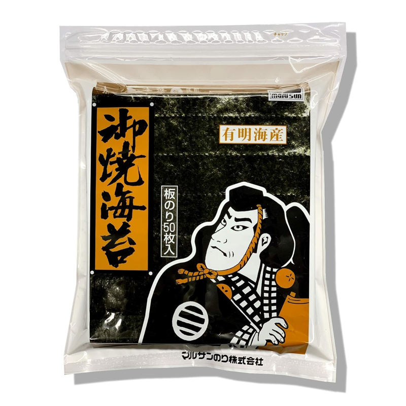Marusan Ariake Sea roasted nori full size 50 sheets from Japan