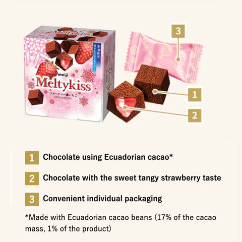 Limited winter edition Meiji Meltykiss strawberry chocolate box