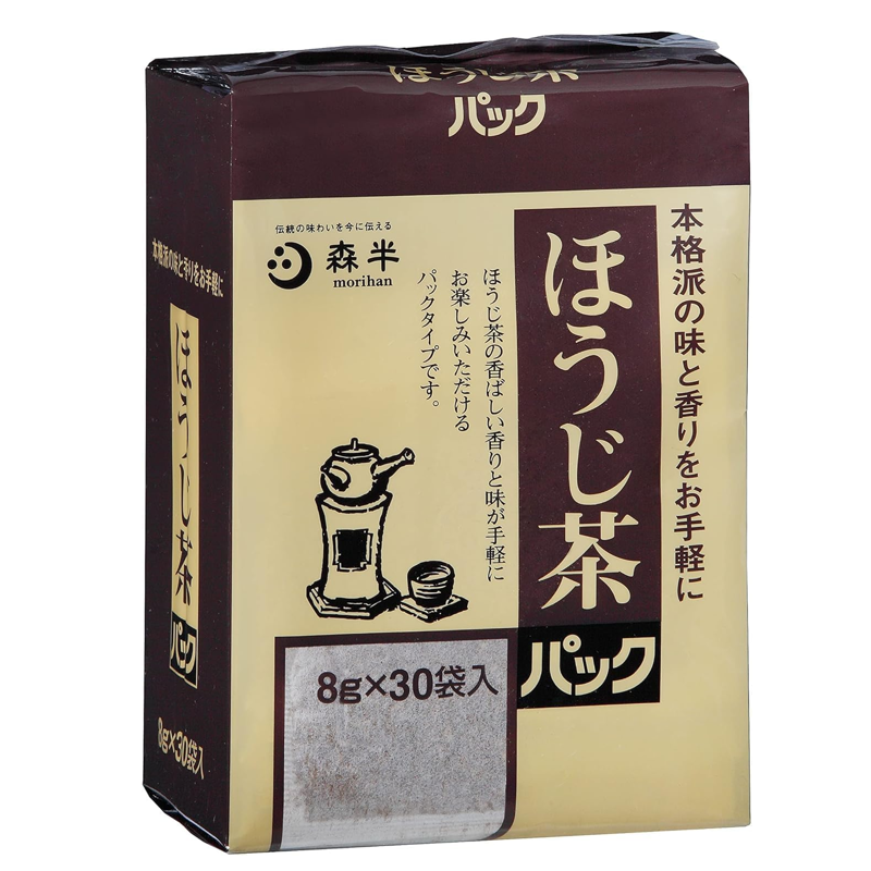 Morihan Hojicha tea bags 30 count authentic Japanese roasted green tea