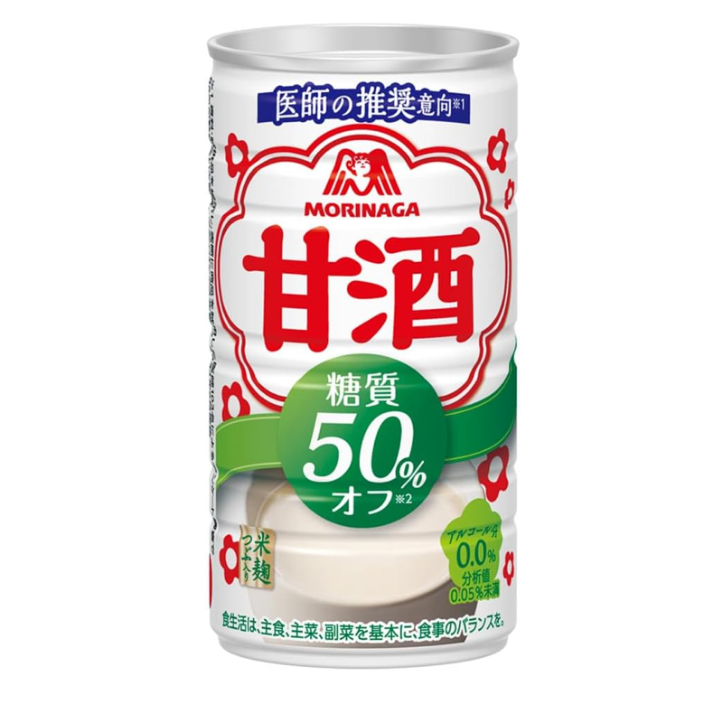 Morinaga Amazake 50% Less Sugar Japanese fermented rice drink 185g