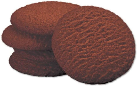 Close-up of Morinaga Black Moon cookie showing crumbly texture