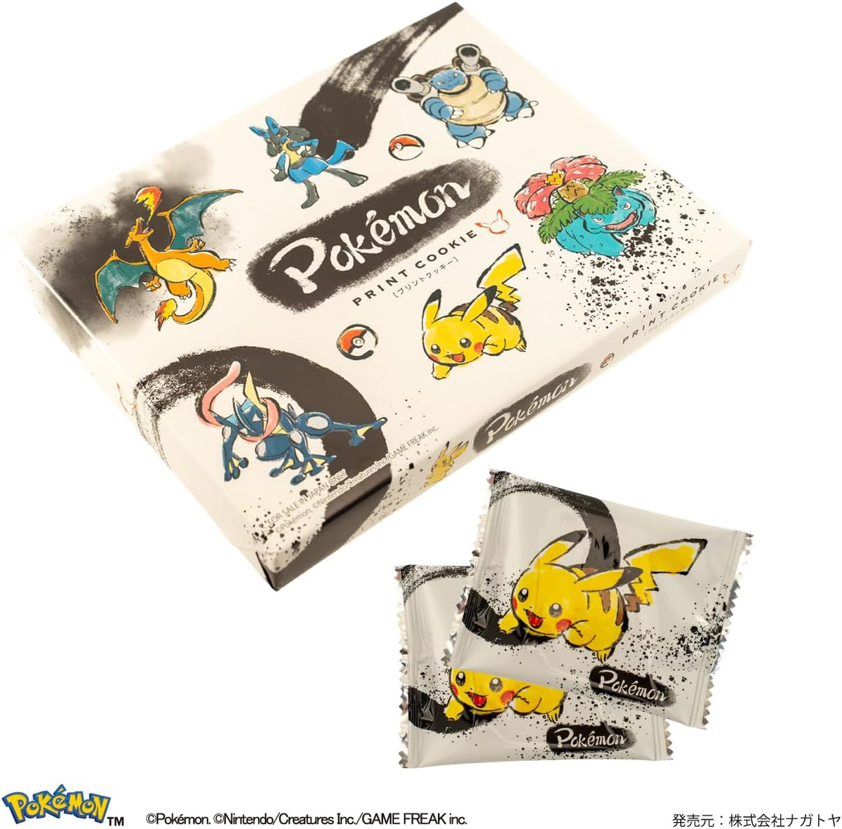 Nagatanoya Pokémon milk biscuit cookies 12 pack Japanese character snack