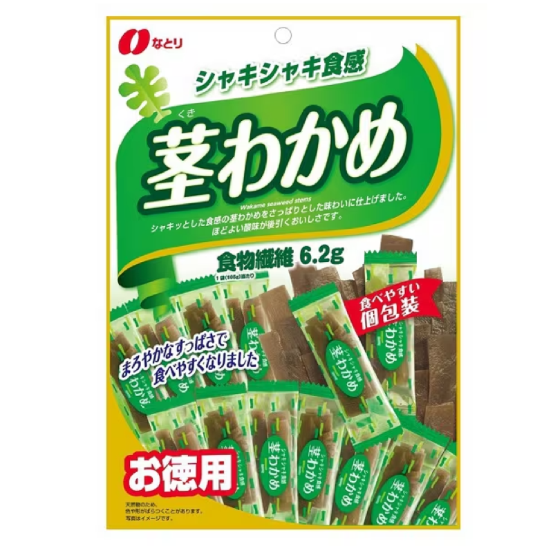 Natori Stem Wakame seaweed snack 105g individually wrapped Japanese snack