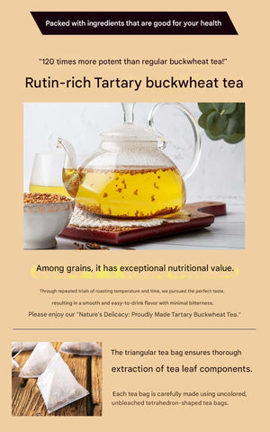 Natural Feast tartary buckwheat tea packaging Japanese herbal tea