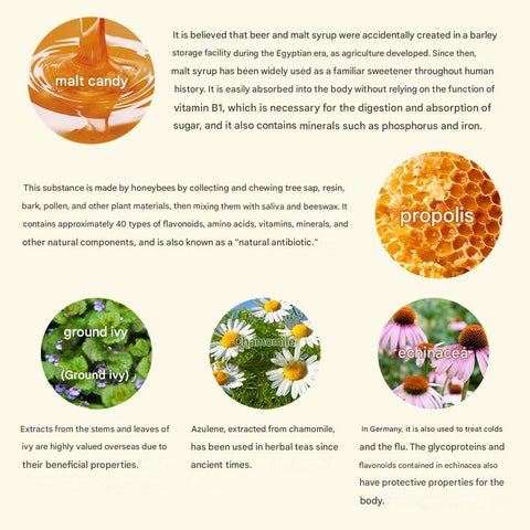 natural ingredients leatherwood honey yuzu chamomile echinacea propolis candy