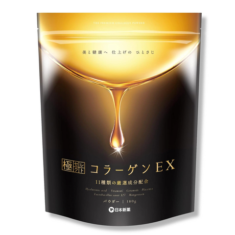 Nippon Shinyaku Goku Select Collagen EX 180g unflavored low molecular fish collagen powder made in Japan