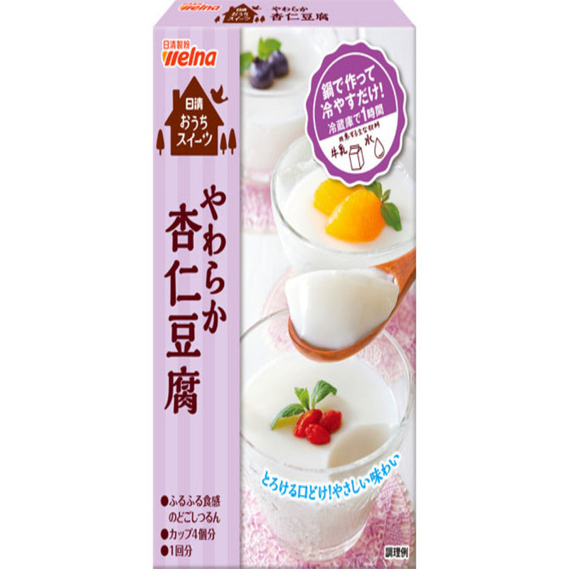 Front packaging of Nisshin Okashi Hyakka Soft Almond Tofu Dessert Mix