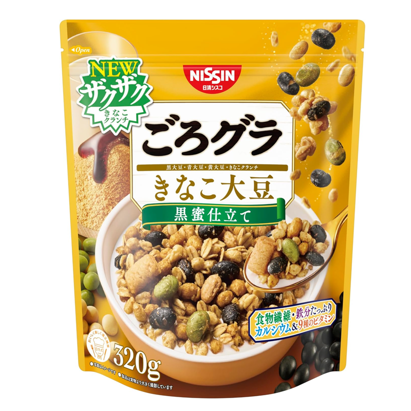 Nissin Cisco Gorogura kinako soy granola 320g Japanese cereal