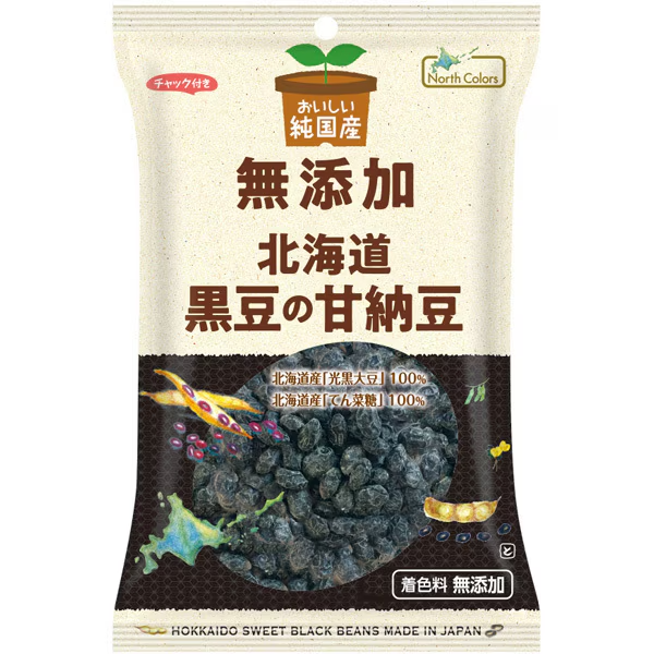 North Colors additive-free Hokkaido black soybean amanatto 80g Japanese sweet snack