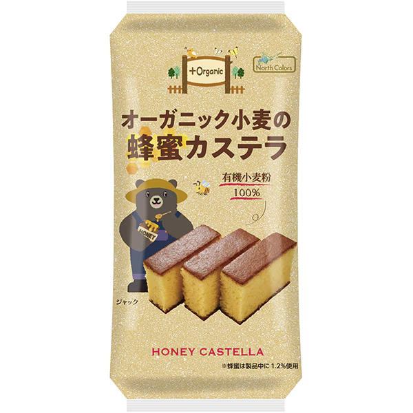 North Colors Organic Wheat Honey Castella Cake 5 Pieces front package