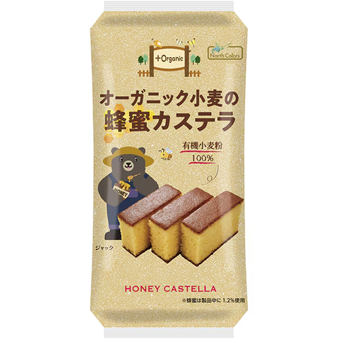 North Colors Organic Wheat Honey Castella Cake 5 Pieces front package