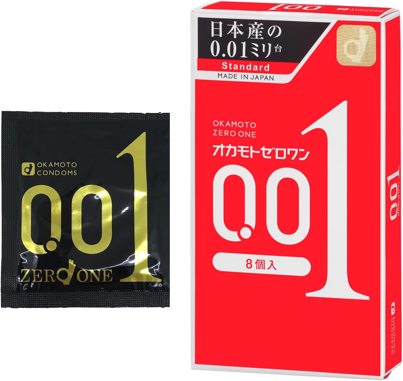 Made in Japan Okamoto 001 ultra-thin condom packaging 8 pieces