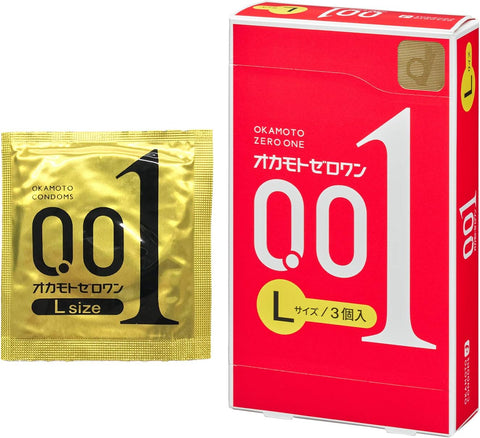 Okamoto Zero One extra lubricated condoms L size 200 percent jelly