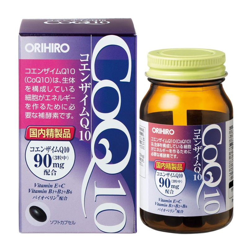 ORIHIRO Coenzyme Q10 90 Tablets Japanese dietary supplement