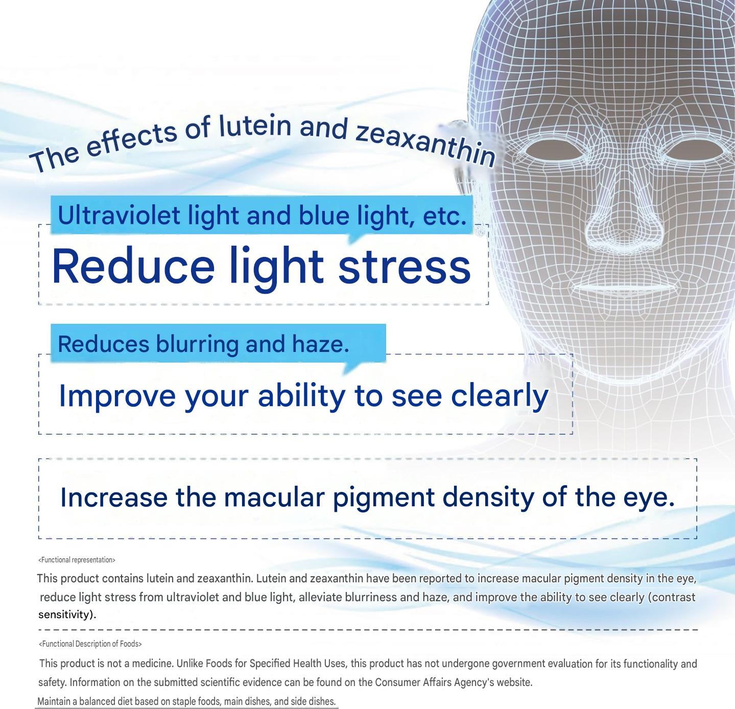 ORIHIRO Lutein Plus softgels providing 50mg lutein and 2.5mg zeaxanthin per daily serving