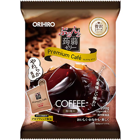 ORIHIRO Purunto Konjac Jelly Premium Cafe Coffee Flavor 10 pouches Japanese jelly snack