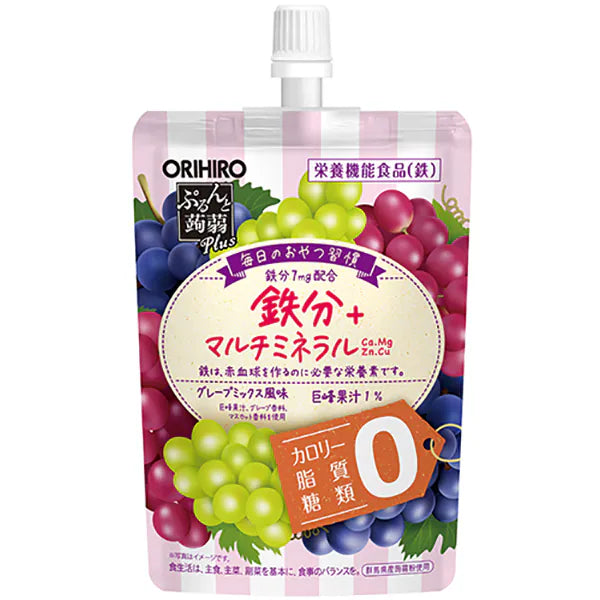 ORIHIRO Purunto Konjac Plus Grape Mix Jelly 130g zero calorie nutritional jelly