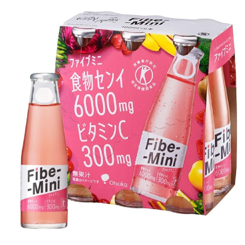 Otsuka Fibe-Mini FOSHU dietary fiber sparkling drink 100ml 6 bottles from Japan