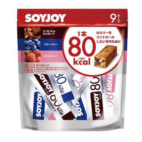 Otsuka SOYJOY Calorie Control 80 variety pack with 9 low GI soy nutrition bars from Japan