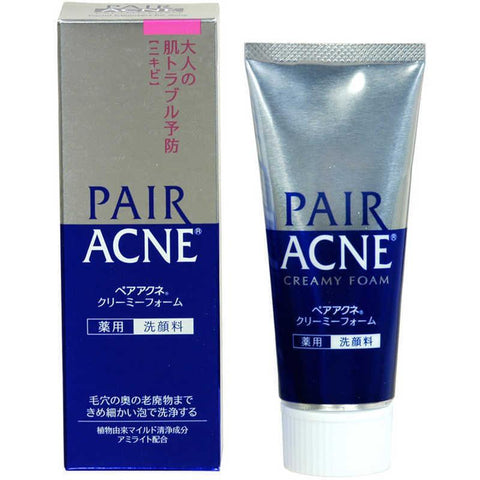 Creamy foam texture of Pair Acne facial cleanser for acne care