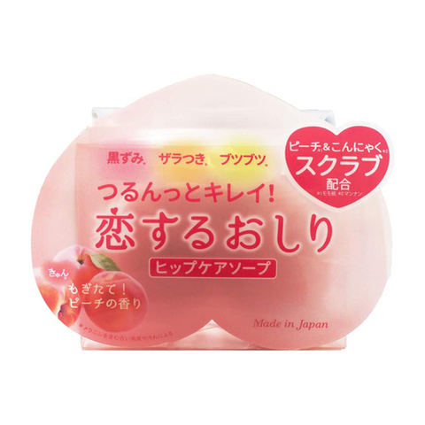 Pelican Koisuru Oshiri hip care soap 80g peach exfoliating soap