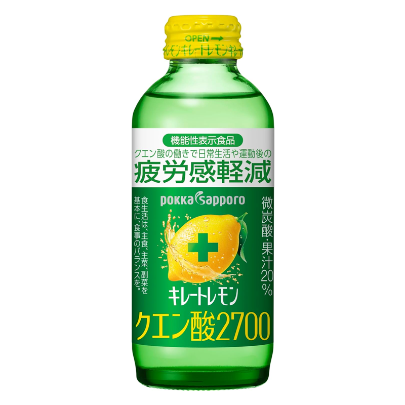 Pokka Sapporo Kireto Lemon Citric Acid 2700 functional sparkling drink 155mL 6 bottles