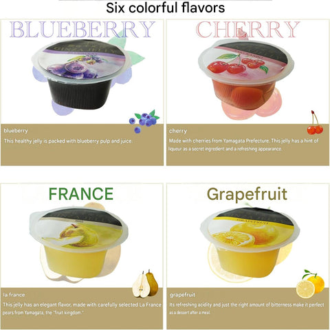 Premium Japanese fruit jelly dessert gift set made with real fruit juice by Ginza Sembikiya