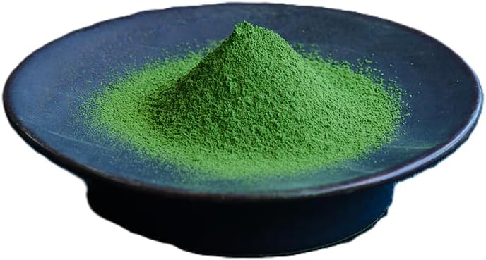 Premium Japanese Uji matcha green tea powder with vibrant green color and rich aroma